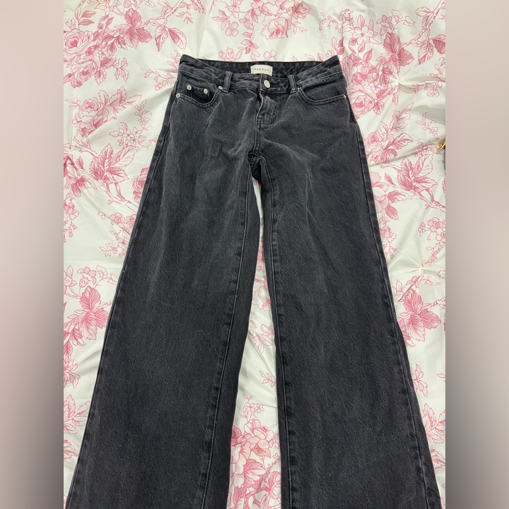 PacSun Black Flare Wide Leg Jeans High-Rise